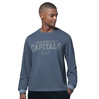 Men's Starter  Blue Washington Capitals Field Long Sleeve T-Shirt