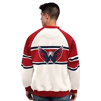 Sweat-shirt à col rond en polaire Starter blanc Washington Capitals Defense pour homme