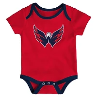 Newborn & Infant Washington Capitals Legend Three-Piece Bodysuit Set