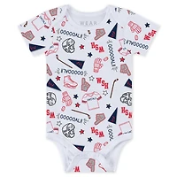 Vêtements pour nouveau-nés et nourrissons par Erin Andrews Ensemble 3 pièces body pantalon Washington Capitals Turn Me Around