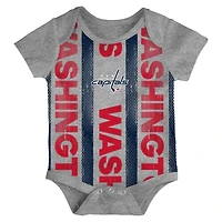 Newborn Washington Capitals Loyal Buddies Three-Pack Bodysuit Set