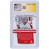 Carte de recrue Panini Prizm #295 autographiée 2013-14 des Washington Capitals de Philipp Grubauer, CGC Fanatics Witnessed Authenticated 9/10