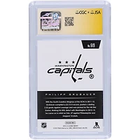 Carte de recrue 9/10 authentifiée 2013-14 Panini Score #619 signée Philipp Grubauer des Capitals de Washington, présentée par des fanatiques de CGC