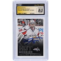 Carte de recrue Panini Score #619 2013-14 autographiée par Philipp Grubauer des Capitals de Washington, carte Auto 10 authentifiée par les fanatiques de CGC