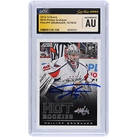 Carte de recrue authentifiée autographiée par Philipp Grubauer des Capitals de Washington 2013-14 Panini Score #619 CGC Fanatics Witnessed