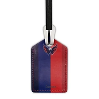 Étiquette de bagage en cuir personnalisée Capitals de Washington rouge