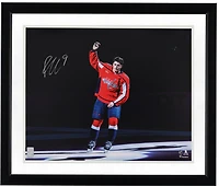 Ryan Leonard Washington Capitals Autographed 16" x 20" Red Jersey Saluting the Crowd Photograph