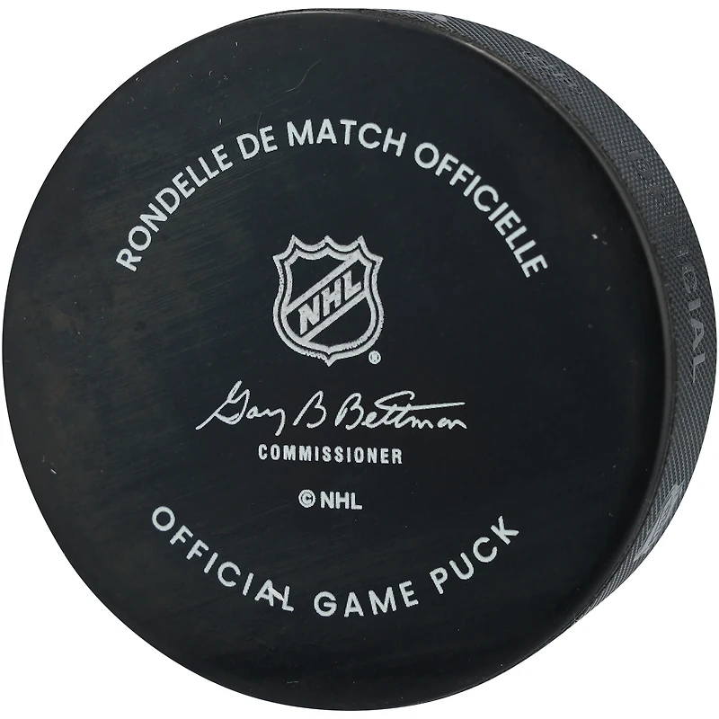 Rondelle de match officielle autographiée du 50e anniversaire des Capitals de Washington par Ryan Leonard