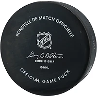 Rondelle de match officielle autographiée du 50e anniversaire des Capitals de Washington par Ryan Leonard