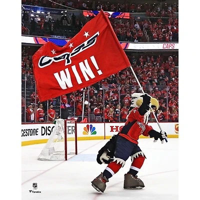 Slapshot Washington Capitals Unsigned Waving Flag Photograph