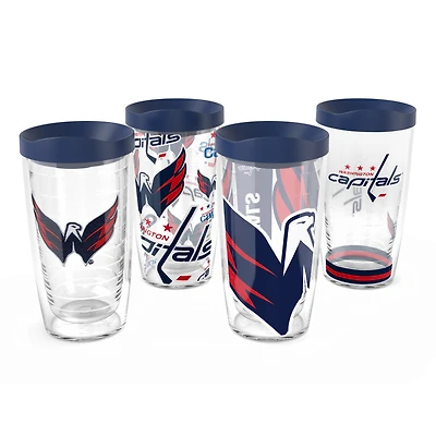Tervis Washington Capitals, paquet de quatre, 16 oz. Ensemble de gobelets classiques