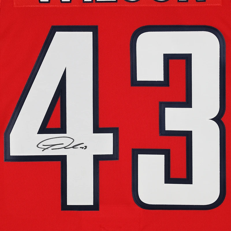 Maillot premium dédicacé par Tom Wilson des Capitals de Washington, Red Fanatics