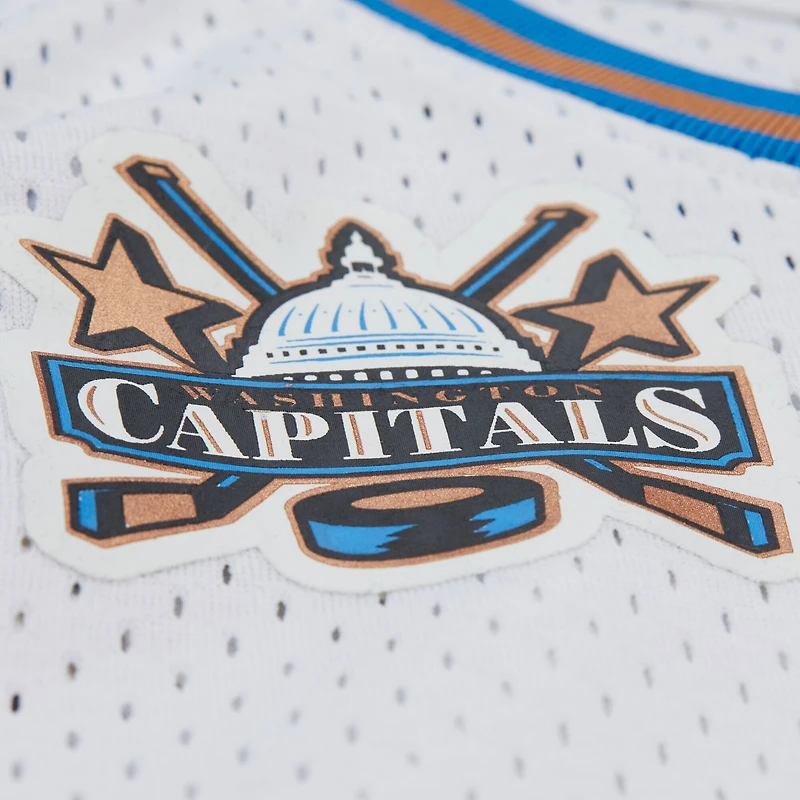 Unisex Mitchell & Ness Alexander Ovechkin White Washington Capitals Maxxed Out Fashion Basketball Jersey
