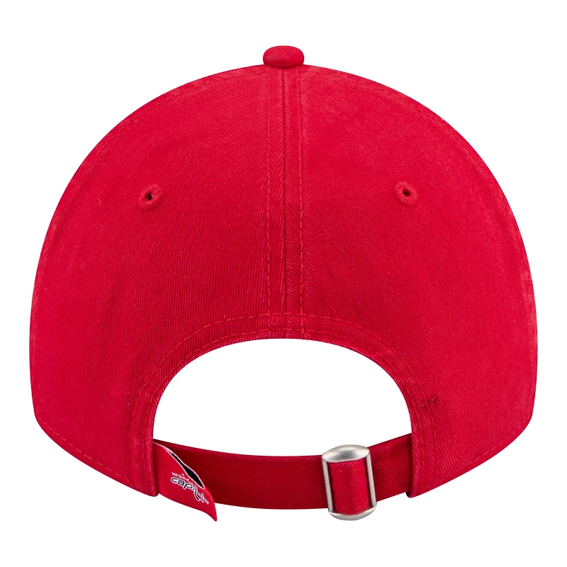 Casquette unisexe New Era rouge Washington Capitals avec écusson mascotte 9TWENTY