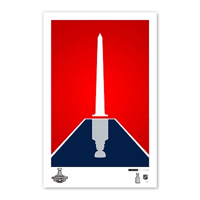 Capitals de Washington 2018 Champions de la Coupe Stanley 11'' x 17 '' Affiche minimaliste Impression artistique