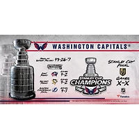Trophée de la Coupe Stanley en cristal des champions de la Coupe Stanley 2018 des Capitals de Washington - Rempli de glace de la finale de la Coupe Stanley 2018