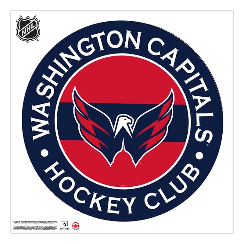Washington Capitals - 36'' x 36'' Team Repositional Stripe Design Vinyl Wall Decal
