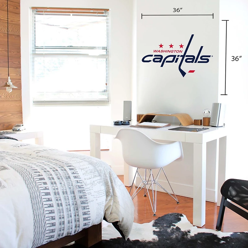 Washington Capitals - Sticker mural en vinyle repositionnable d'équipe 36'' x 36''