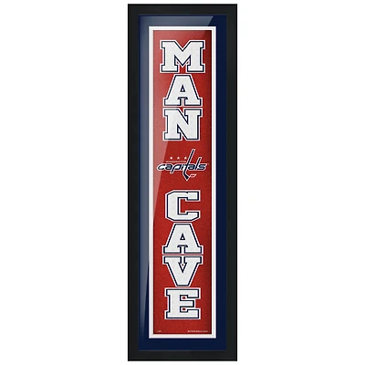 Washington Capitals - Enseigne encadrée Man Cave 6'' x 22''