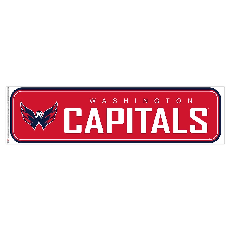 Washington Capitals - 90'' x 23'' Team Repositional Long Design Wall Decal