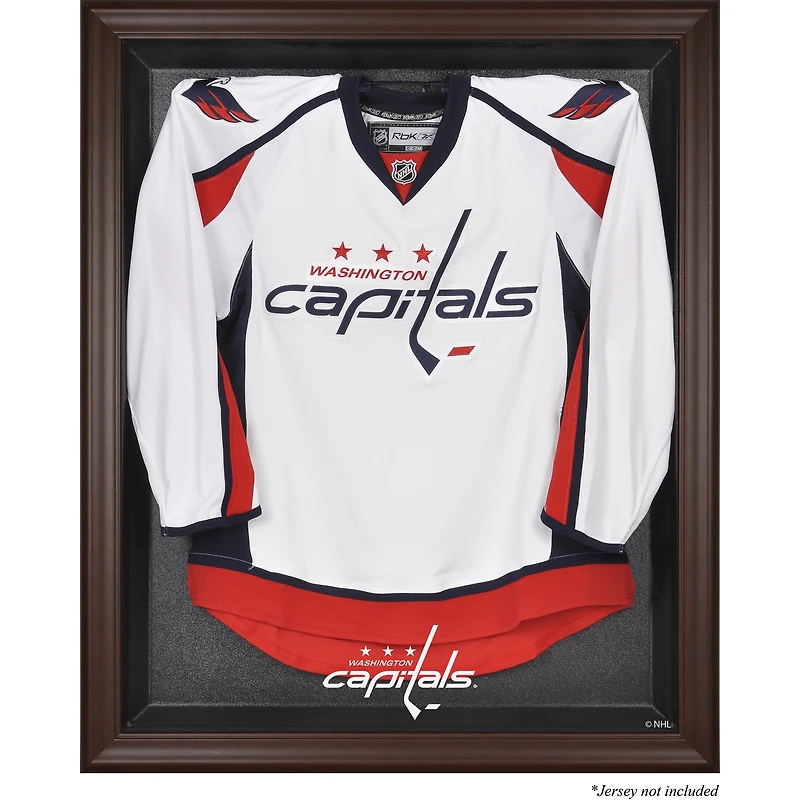 Vitrine de présentation du maillot encadré marron des Capitals de Washington