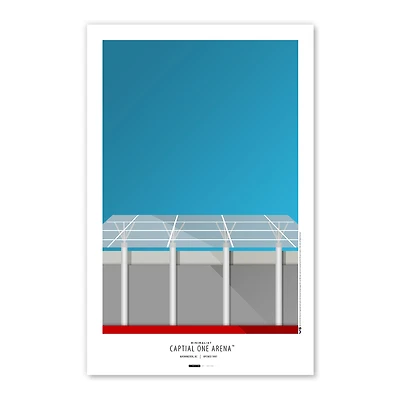 Washington Capitals Capital One Arena 11'' x 17 '' Minimalist Stadium Poster Impression artistique