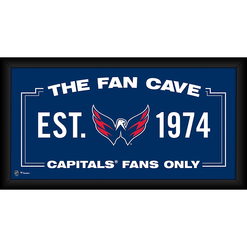 Collage de grottes de fans encadré 10" x 20" des Capitals de Washington