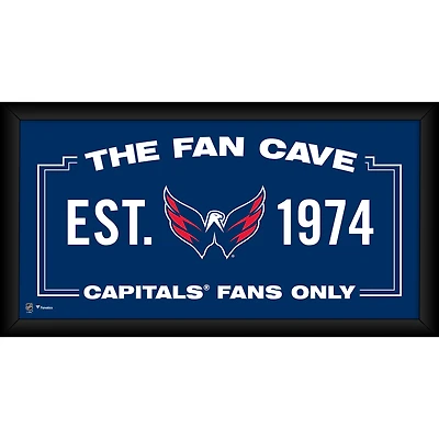 Collage de grottes de fans encadré 10" x 20" des Capitals de Washington