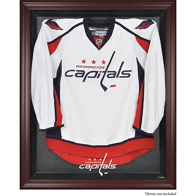 Vitrine de présentation encadrée en acajou pour maillots des Capitals de Washington