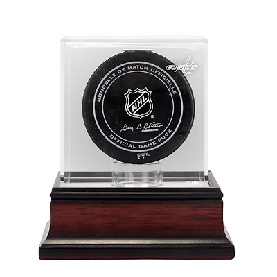 Washington Capitals Mahogany Hockey Puck Logo Display Case