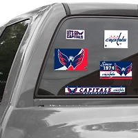 Washington Capitals WinCraft Lot de cinq autocollants réutilisables Cling Ultra pour voiture