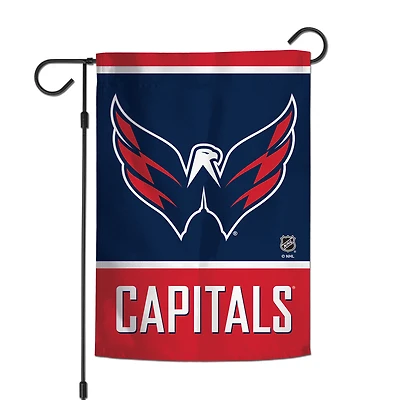 Drapeau de jardin double face WinCraft Washington Capitals 12 po x 18 po