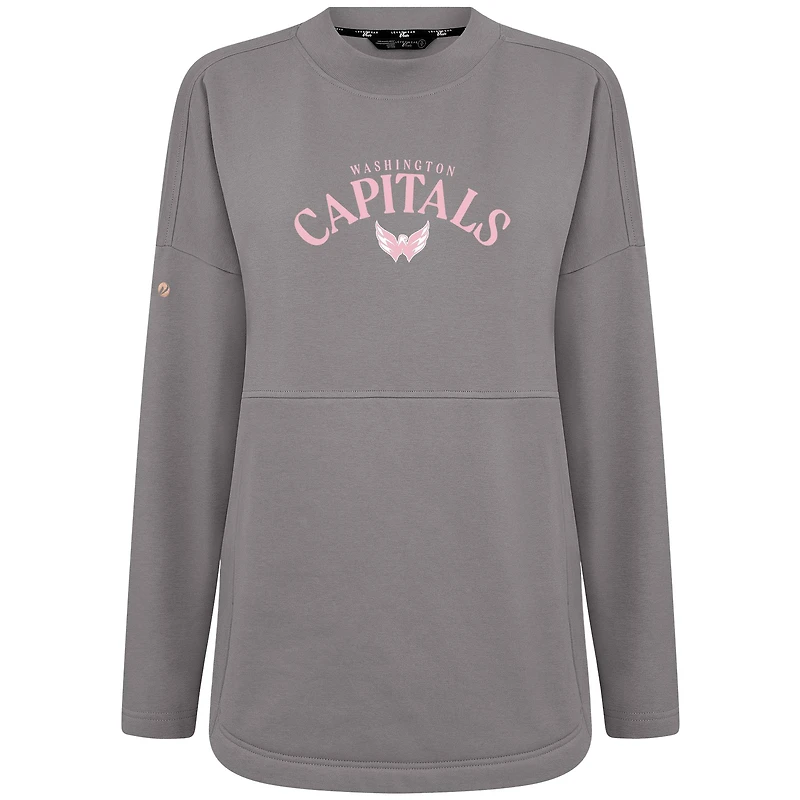 Women's Levelwear  Gray Washington Capitals Mother's Day Beaudry Arched Pullover Sweatshirt