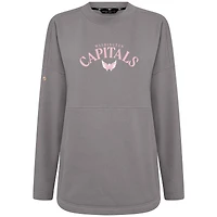 Women's Levelwear  Gray Washington Capitals Mother's Day Beaudry Arched Pullover Sweatshirt