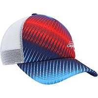 Casquette snapback de camionneur en mousse graphique Washington Capitals adidas bleu/blanc pour femme