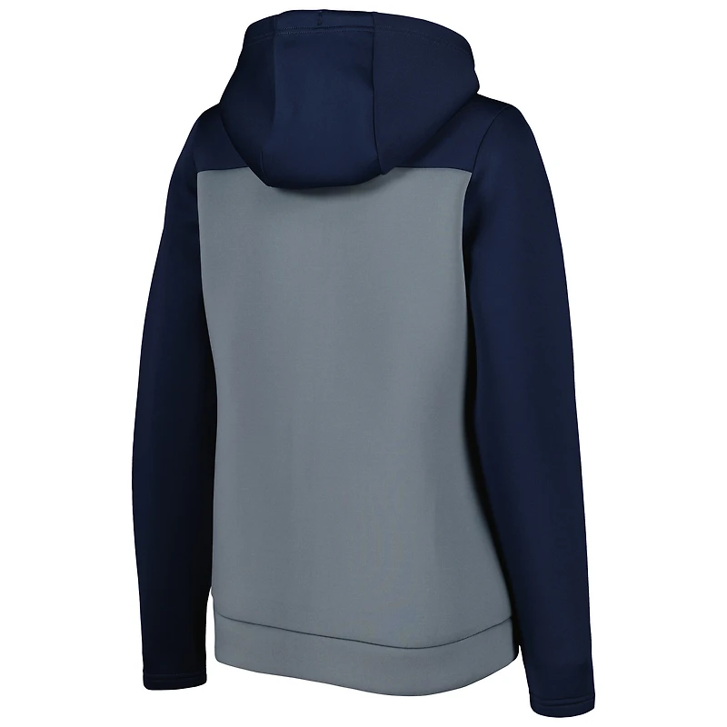 Women's Antigua Navy/Gray Washington Capitals Protect Full-Zip Jacket