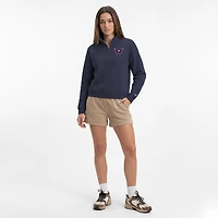 Sweat-shirt à col zippé Champion bleu marine Washington Capitals pour femme