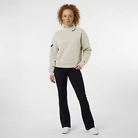 Women's Champion  Oatmeal Washington Capitals Collar Script Triumph Fleece Tri-Blend Sweatshirt