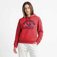 Women's Champion  Red Washington Capitals Arched Pill Box Hoodie