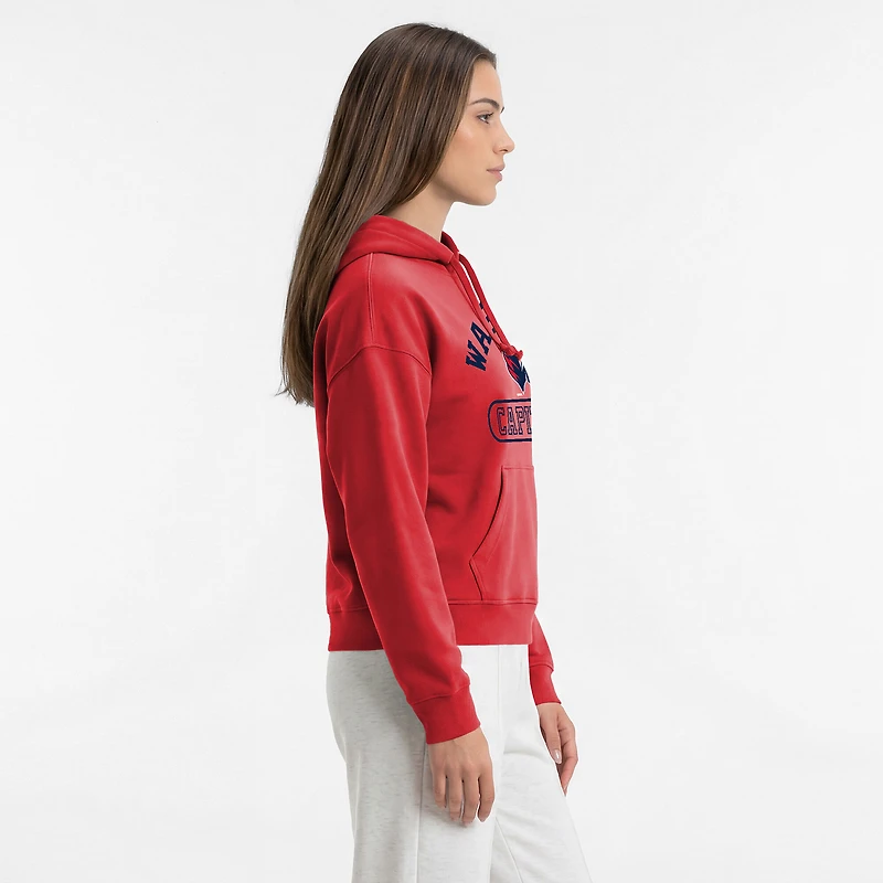 Sweat à capuche Champion rouge Washington Capitals pour femmes