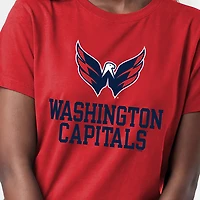 T-shirt à logo Washington Capitals rouge champion pour femmes