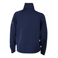 Pull Columbia bleu marine Washington Capitals Wickhams Hills Raglan Omni-Wick à demi-zip pour femme