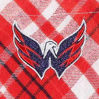 Women's Concepts Sport Red Washington Capitals Mainstay Flannel Full-Button Long Sleeve Nightshirt