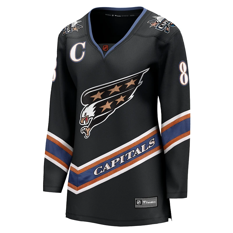 Maillot de joueur Breakaway noir édition spéciale 2.0 Fanatics Alexander Ovechkin des Capitals Washington pour femmes
