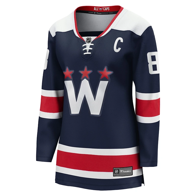 Fanatiques pour femmes de marque Alexander Ovechkin Navy Washington Capitals 2020/21 Alternate - Premier Breakaway Player Jersey