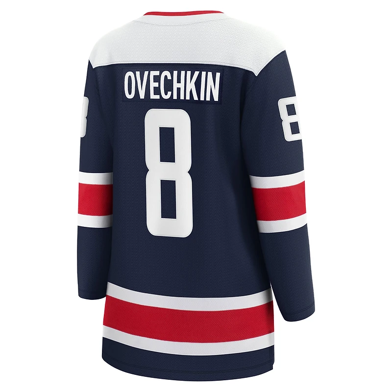 Fanatiques pour femmes de marque Alexander Ovechkin Navy Washington Capitals 2020/21 Alternate - Premier Breakaway Player Jersey