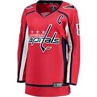 Women's Fanatics Alexander Ovechkin Red Washington Capitals Captain Patch Home Breakaway Player Jersey