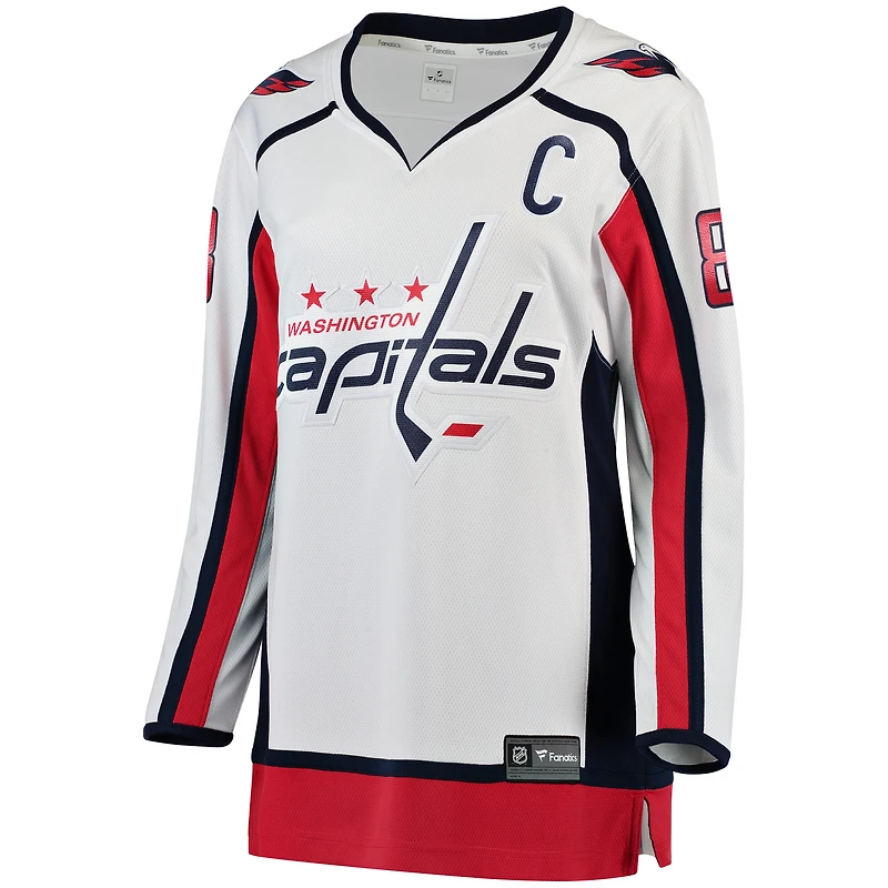 Women's Fanatics Alexander Ovechkin White Washington Capitals Away Breakaway Jersey