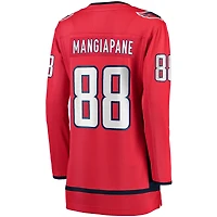 Fanatics pour femmes Andrew Mangiapane Rouge Washington Capitals Domicile Premier Breakaway Player Maillot