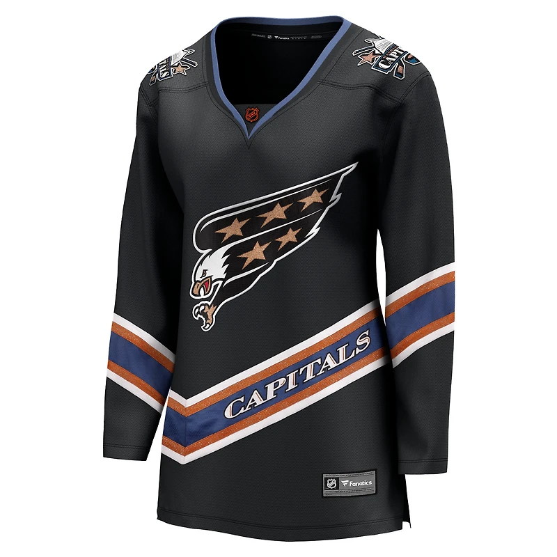 Maillot vierge noir Fanatics Washington Capitals édition spéciale 2.0 Breakaway pour femmes